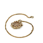 Antique Lattice Necklace - Edwardian 15CT English Yellow Gold & Seed Pearls Brooch Pendant - Circa 1910s Fine Floral Nature Inspired Jewelry