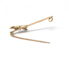 Zircon Dragonfly Brooch - Edwardian 9k Yellow Gold Natural Blue Gem Seed Pearls - Antique 1910s Bug Insect December Birthstone Fine Jewelry