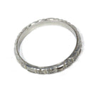 Belais Wedding Band - Art Deco Era 18k White Gold Eternity Design 2.19 MM Ring - Vintage Circa 1930s Size 5 Stacking Bridal Fine 20s Jewelry