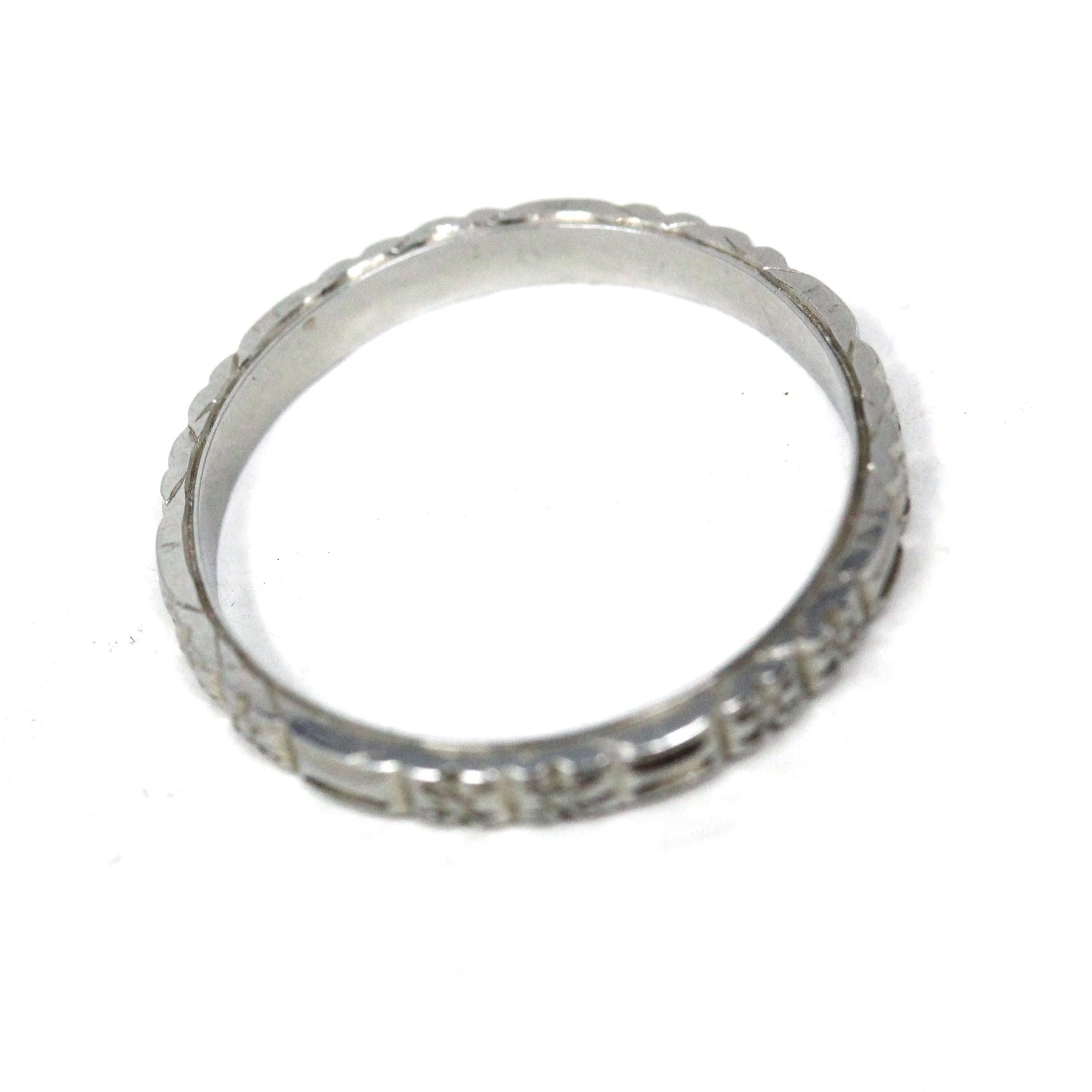 Belais Wedding Band - Art Deco Era 18k White Gold Eternity Design 2.19 MM Ring - Vintage Circa 1930s Size 5 Stacking Bridal Fine 20s Jewelry