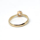 Antique Engagement Ring - Edwardian 10k Yellow Gold Created White Sapphire Solitaire - Vintage 1910s Era Size 8 Handmade Bridal Fine Jewelry