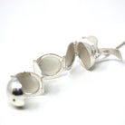 Estate Ball Locket - Modern Sterling Silver Expanding Globe Fob Necklace - Vintage Hinged Compartment Sphere Pendant Open Metal Orb Jewelry