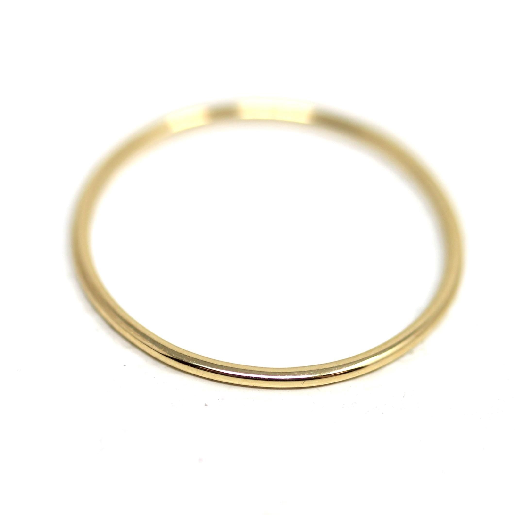 Art Deco Dainty Gold Band - Vintage 10k Yellow Gold Stick Pin Conversion Stacking Ring - Circa 1920s Era Size 6 3/4 Minimalist Fine Jewelry