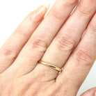 Retro Wedding Band -Vintage 14k Yellow Gold Plain Circa 1940s Ring - Size 6 Signed Art Carved J.R. Wood Bridal Stacking Fine 40s Era Jewelry