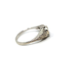 Vintage Engagement Ring - Art Deco Platinum Natural Genuine Diamond Wedding - Antique Circa 1920s Size 5 3/4 Bridal Filigree Fine Jewelry