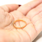 Antique Wedding Band - Edwardian Era 18k Yellow Gold Unadorned Wedding Ring - Engraved Date 1919 Size 7 1/2 Fine Inscribed Bridal Jewelry