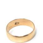 Antique Cigar Band - Edwardian 14k Rosy Yellow Gold Unadorned Wide Ring - Vintage Circa 1910s Size 7 1/2 - Unisex Wedding Fine 10s Jewelry