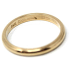 Milgrain Wedding Band - Modern 14k Yellow Gold Engraved "JD to RR 5-18-88" Ring - Estate 1988 Size 8 1/2 Men's Unisex Stacking Fine Jewelry