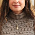 Vintage Cameo Necklace - Retro 10k Yellow Gold Oval Carved Shell Flower Pendant Charm - Circa 1940s Era Statement Fine Esemco 40s Jewelry