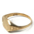 Vintage "MDH" Signet Ring - Retro 10k Yellow Gold Engraved Letters Initials Statement - Circa 1940s Size 7 Esemco Monogrammed Fine Jewelry
