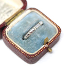 Floral Wedding Band - Vintage Art Deco 18k White Gold Flower Eternity Ring - Circa 1930s Era Size 5 1/2 Bridal Unisex Fine 30s Era Jewelry