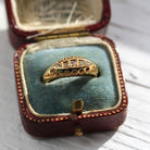 Antique Diamond Band - Edwardian 18k Yellow Gold Natural .05 CTW Five Stone Ring - Hallmark Date 1906 Chester England Fine Bridal Jewelry