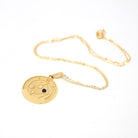 Vintage Taurus Pendant - Retro 14k Yellow Gold Astrological Zodiac Gemstone Talisman Charm - Circa 50s Roberts & Belk Fine Symbolic Jewelry