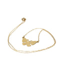 Modern Butterfly Necklace - Estate 14k Yellow Gold Figural Winged Insect Pendant Necklace - Circa 2000's Era Statement Bug Fine Jewelry