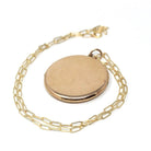 Vintage Photo Locket - Retro Era 9k Yellow Gold Round Keepsake Pendant Necklace - Circa 1940s Original Photographs Fine English Jewelry
