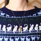 Articulated Fish Pendant - Retro 9k English Yellow Gold Figural Kinetic Charm Necklace - Vintage Circa 1970s Era Moving Animal Fine Jewelry