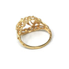 Letter "M" Ring - Estate 14k Yellow Gold Single Initial Twisted Rope Design - Vintage Circa 1990s Era Size 5 3/4 Statement 90s Fine Jewelry