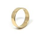 Wide Cigar Band - Vintage 9k Yellow Gold London England UK - Circa 1970s Era Size 8 3/4 English Hallmarks 1979 Fine Minimalist 70s Jewelry