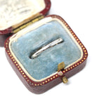 Dated 1927 Band - Art Deco 19k White Gold Hand Engraved Inscribed Wedding Ring - Antique Size 7 Circa 1920s Stacking Unisex Fine 20s Jewelry