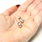 Antique Diamond Earrings - Custom 14k White Gold 2.03 CTW M Color VS2 Clarity Natural Old European Cuts - Bezel Stud Fine Diamond Jewelry