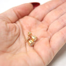 Antique Diamond Earrings - Custom 14k Yellow Gold 1.18 CTW L Color VS1 Clarity Natural Old European Cuts - Bezel Stud Fine Diamond Jewelry