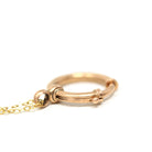 Antique Charm Holder - Victorian Era 14k Rosy Yellow Gold Necklace Finding Clasp - Circa 1890s Statement Large Bolt Spring Ring Fine Jewelry