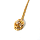 Antique Snake Charm - Edwardian 14k Yellow Gold Pin Conversion Pendant - Vintage Circa 1910s Era Serpent Old English Diamond Fine Jewelry