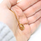 Antique Snake Charm - Edwardian 14k Yellow Gold Pin Conversion Pendant - Vintage Circa 1910s Era Serpent Old English Diamond Fine Jewelry