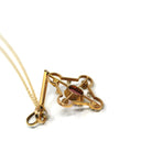 Antique Lavalier Necklace - Edwardian 15k Yellow Gold .70 CT Natural Oval Pink Tourmaline Gem Pendant - Circa 1910s Seed Pearl Fine Jewelry