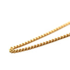 Modern Curb Chain - Estate 9k Rosy Yellow Gold Plain Link Necklace - 23 Inch Stacking Accessory English Hallmarks Contemporary Fine Jewelry
