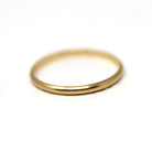 Modern Dainty Band - Minimalist 14k Yellow Gold Unadorned Plain Polished Ring- Circa 2000s Estate Size 6 1/2 Simple Stacking Fine Jewelry