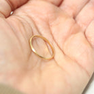 Modern Dainty Band - Minimalist 14k Yellow Gold Unadorned Plain Polished Ring- Circa 2000s Estate Size 6 1/2 Simple Stacking Fine Jewelry