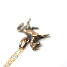 Vintage Horse Charm - Retro 9k Yellow Gold Dainty Equine Figural Pendant Necklace - 1960s Era Detailed Equestrian 60s Delicate Fine Jewelry