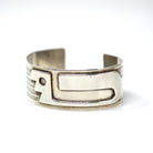 Vintage Geometric Cuff Bracelet - Retro Era Sterling Silver Modernist Style Abstract Statement Piece - Circa 60s Textured Funky Fine Jewelry