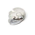 Vintage Modernist Brooch - Retro Era Sterling Silver Organic Funky Cutout Shapes Pin - Circa 1960s Handmade Fashion Statement Fine Jewelry