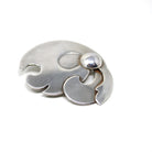 Vintage Modernist Brooch - Retro Era Sterling Silver Organic Funky Cutout Shapes Pin - Circa 1960s Handmade Fashion Statement Fine Jewelry