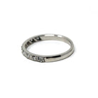 Art Deco Diamond Wedding Band - Vintage Platinum Natural .18 CTW Gemstones Ring - Circa 1930s Era Size 5 Half Eternity Fine Bridal Jewelry