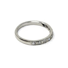 Art Deco Diamond Wedding Band - Vintage Platinum Natural .18 CTW Gemstones Ring - Circa 1930s Era Size 5 Half Eternity Fine Bridal Jewelry