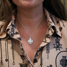 Antique Sterling Silver Fob - Edwardian Era Maltese Cross Shield Statement - Circa 1910s English Vintage Pocket Watch Chain Charm Jewelry