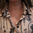 Vintage Heart Locket - Retro 9ct Yellow Gold Keepsake Pendant Necklace - Circa 1960s Era Engraved Designs Photograph Fine Flower Jewelry