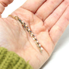 Crescent Moon Necklace - Edwardian 10k Yellow Gold Natural Sapphires Seed Pearls Pendant - Antique Circa 1910s Era Fine Celestial Jewelry