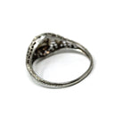 Vintage Diamond Ring - Art Deco 18k White Gold Natural Gemstone Solitaire - Circa 1930s Era Size 6 1/4 Filigree Leaf Motif Fine 30s Jewelry