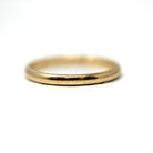 Retro Wedding Band -Vintage 14k Yellow Gold Plain Circa 1940s Ring - Size 6 Signed Art Carved J.R. Wood Bridal Stacking Fine 40s Era Jewelry