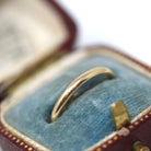 Retro Wedding Band -Vintage 14k Yellow Gold Plain Circa 1940s Ring - Size 6 Signed Art Carved J.R. Wood Bridal Stacking Fine 40s Era Jewelry