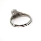 Vintage Engagement Ring - Art Deco Platinum Natural Genuine Diamond Wedding - Antique Circa 1920s Size 5 3/4 Bridal Filigree Fine Jewelry