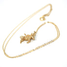 Vintage Taurus Charm - Retro Era 9k Yellow Gold Dainty Figural Bull Pendant Necklace - Hallmark Date 1967 Astrological Fine Zodiac Jewelry