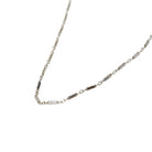 Vintage Chain Necklace - Art Deco 14k White Gold Fancy Decorative Paper Clip Link - Circa 1930s Era Fish Hook Clasp Dainty Accessory Jewelry