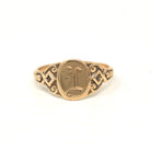 Antique "L" Signet Ring - Edwardian 10k Yellow Gold Engraved Single Letter Initial Pinky Midi - Vintage Circa 1910s Children's Fine Jewelry