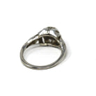 Art Deco Diamond Ring - Vintage 14k White Gold .19 CT Round Natural Gemstone - Circa 1930s Era Size 5.5 Engagement Bow Filigree Fine Jewelry