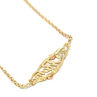 Modern "#1 Mom" Bracelet - Estate 14k Yellow Rose Two Tone Gold Floral Flower Chain Spring Ring Clasp 7 Inches - Circa 2000s Fine Jewelry